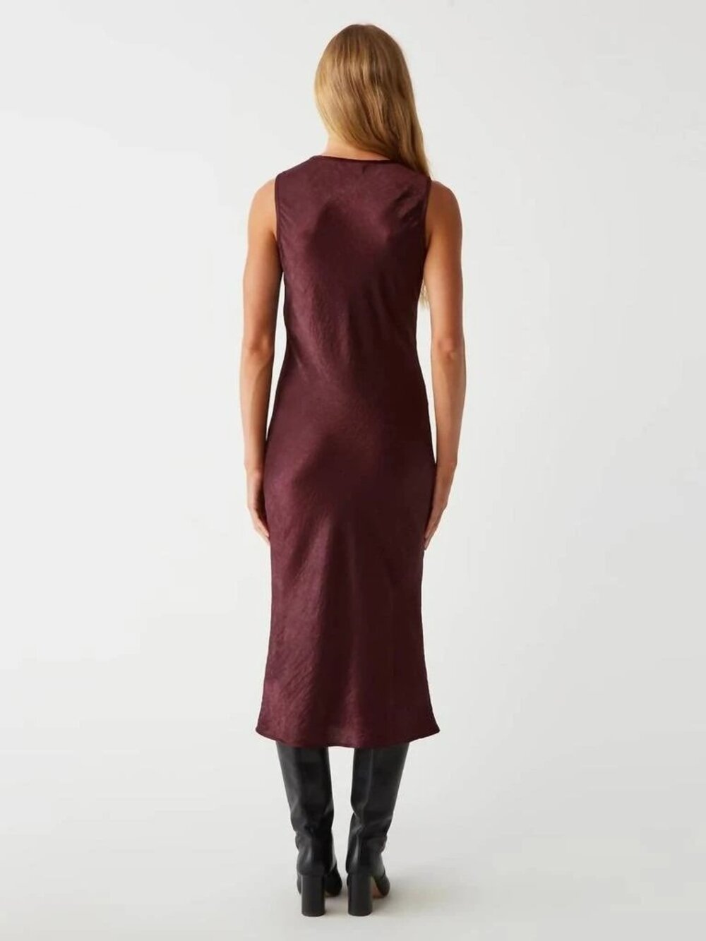 NWT - Michael Stars - Seema Satin Midi Dress, Size Small - Picture 3 of 7